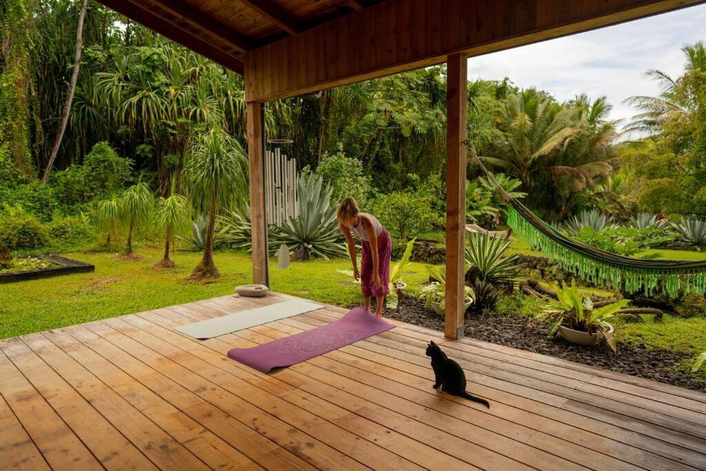 Jungle Haven Ocean Front Eco Villa On Fruit Farm Pahoa ภายนอก รูปภาพ